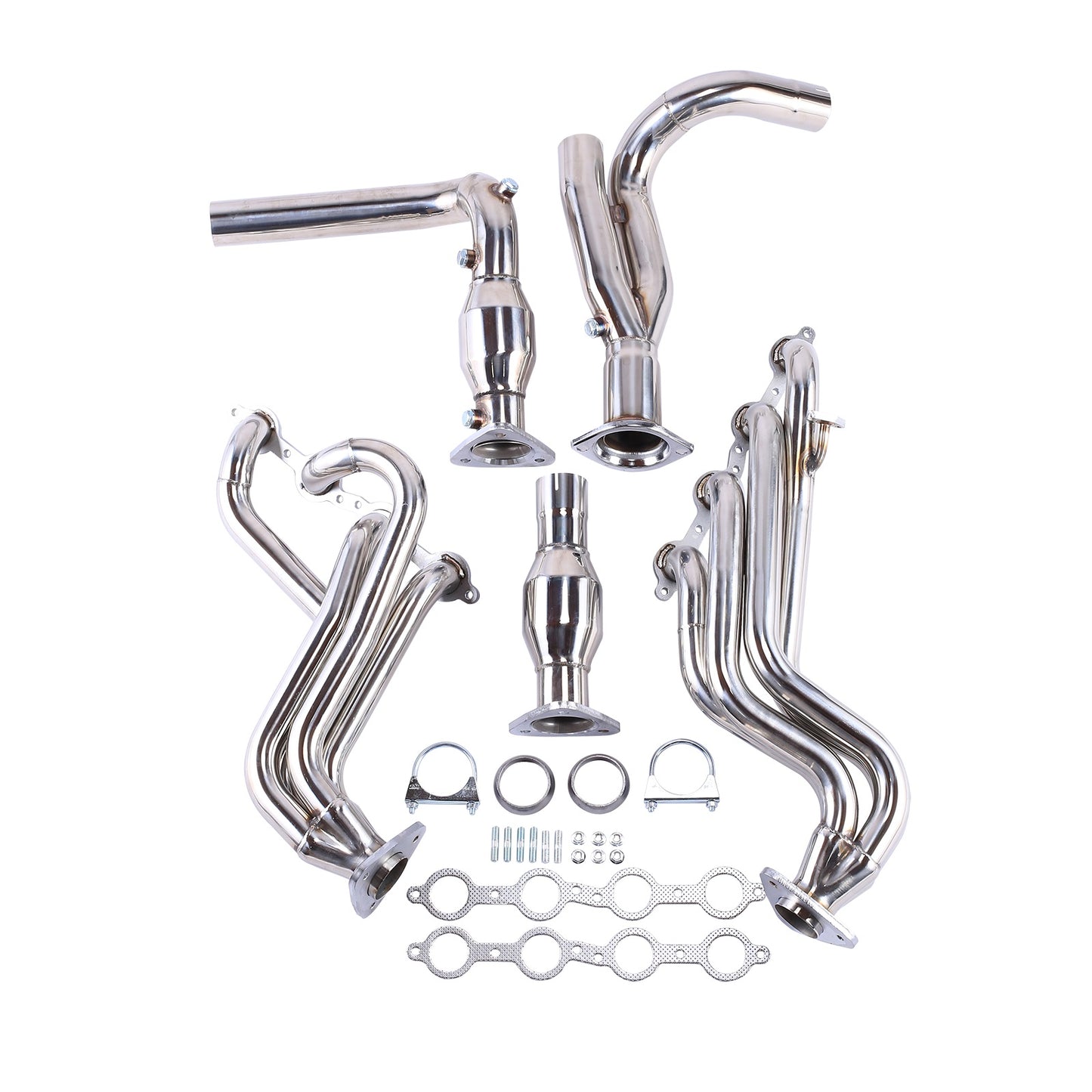 GMC-CHEVY GMT800 V8 ENGINE TRUCK-SUV STAINLESS MANIFOLD HEADER&Y-PIPE&GASKET   Ban The Sale Of Amazon
