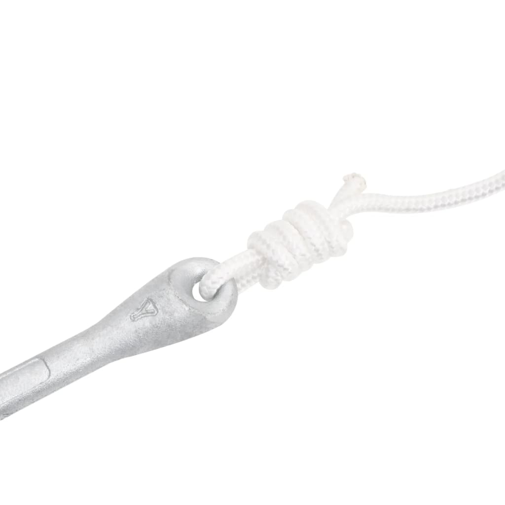 Folding Anchor with Rope Silver Malleable Cast Iron   Folding Anchor
