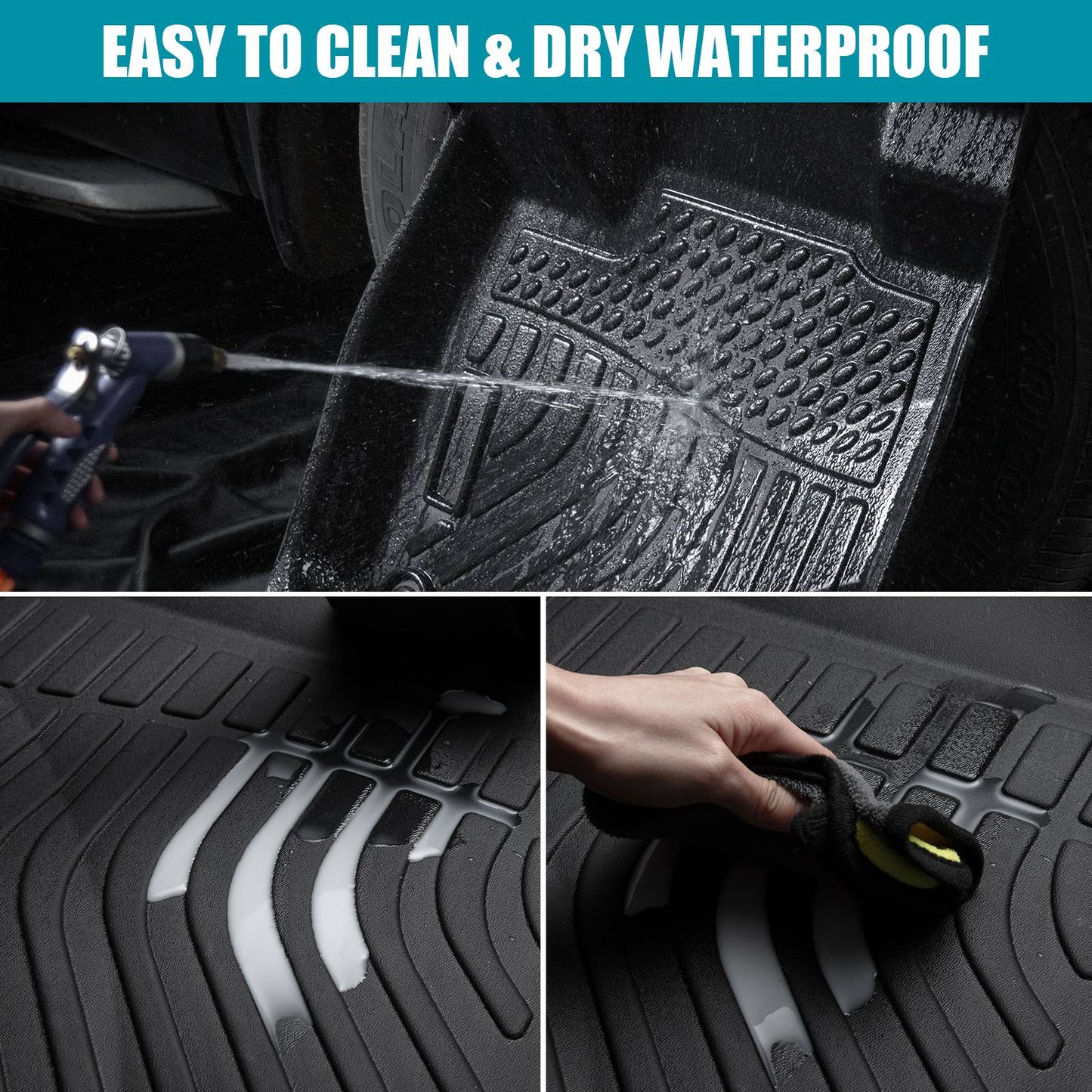 All Weather Floor Mats Liners For 2016-2020 Kia Optima Waterproof 3D TPE Carpet