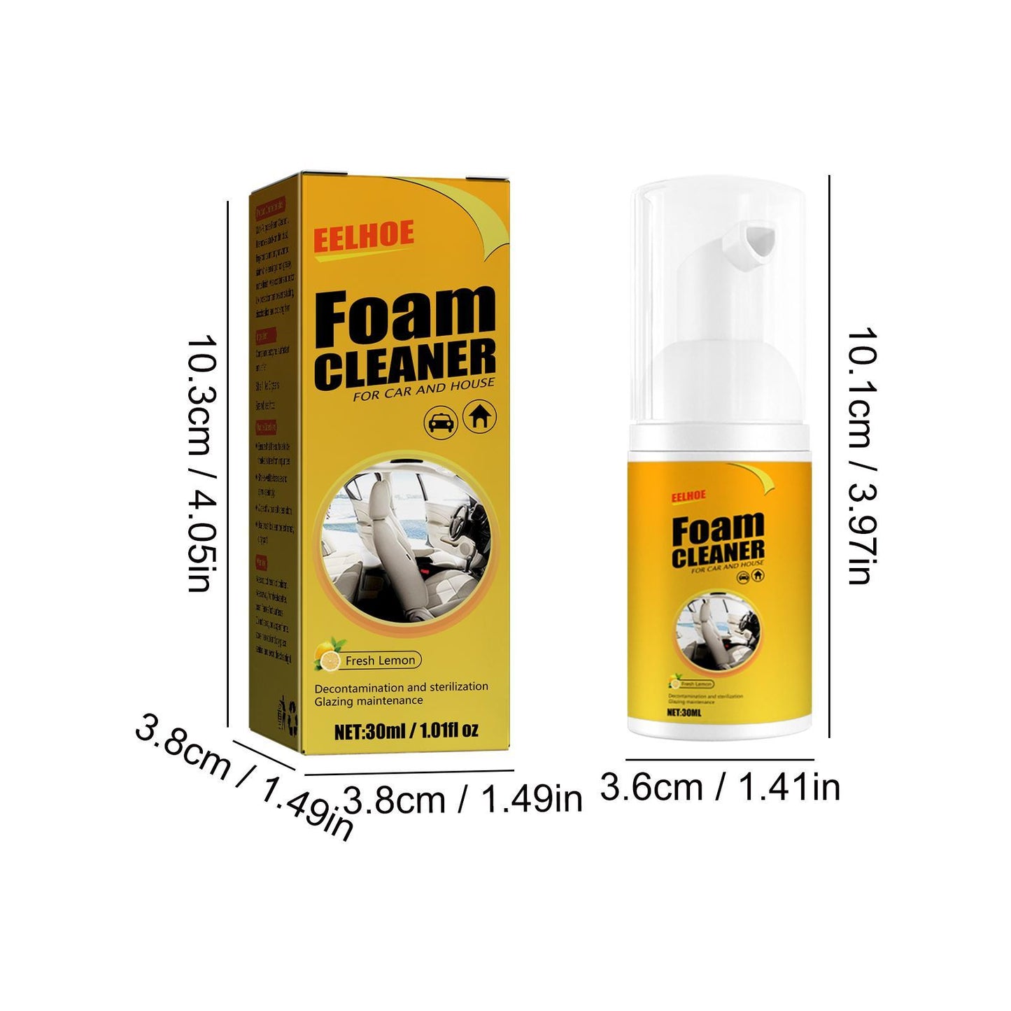 Yierhou Car Steering Wheel Foam Cleaner Leather Seat Cleaner Multi-purpose Interior Cleaner