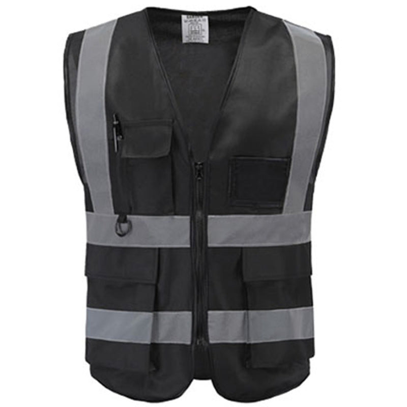 Zipped multi-pocket hi-vis vest - image 10