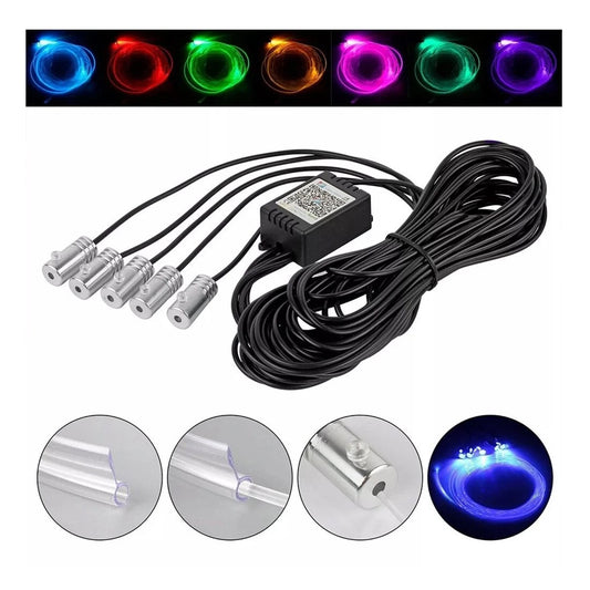 Interior LED Ambient Light Kit – RGB Fibre-Optic, App & Music Sync (5-in-1)