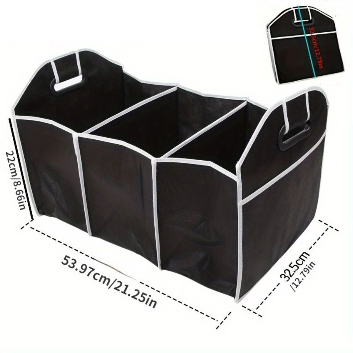 Multi-pocket car boot organiser with lid - image 8