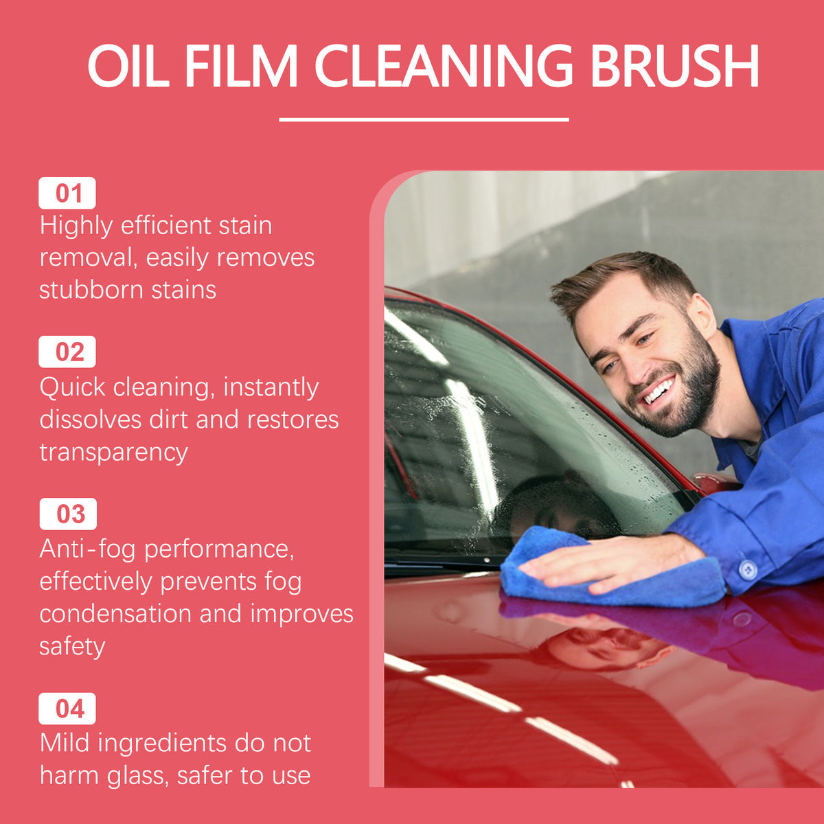 Car Windscreen Oil Film Cleaning Brush - image 6