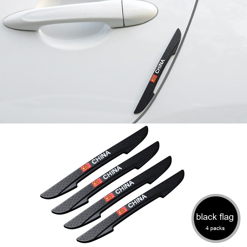 Car Door Edge Guards – Anti-Scratch Strips - Black Flag