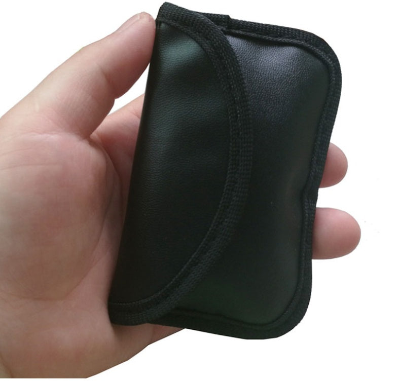 Black PU Car Key Case with Anti-Scan Protection - image 6