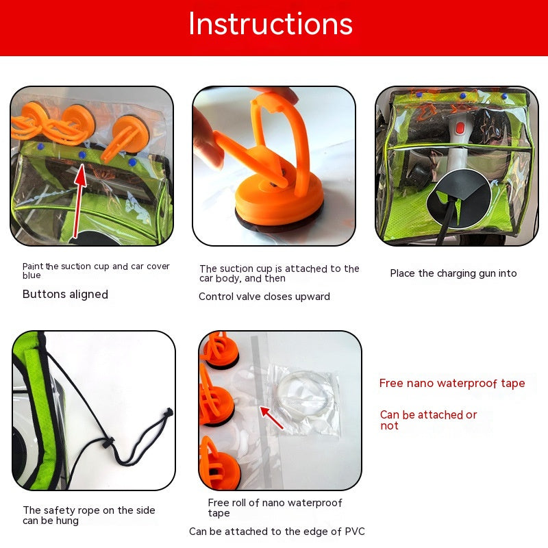 Suction Cup EV Charging Plug Rain Cover - image 7