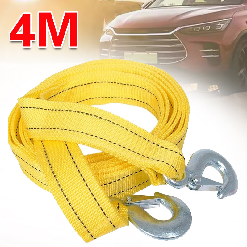Tow Rope 3 Tonne – 4m with Hooks, Hi-Vis Yellow - image 8