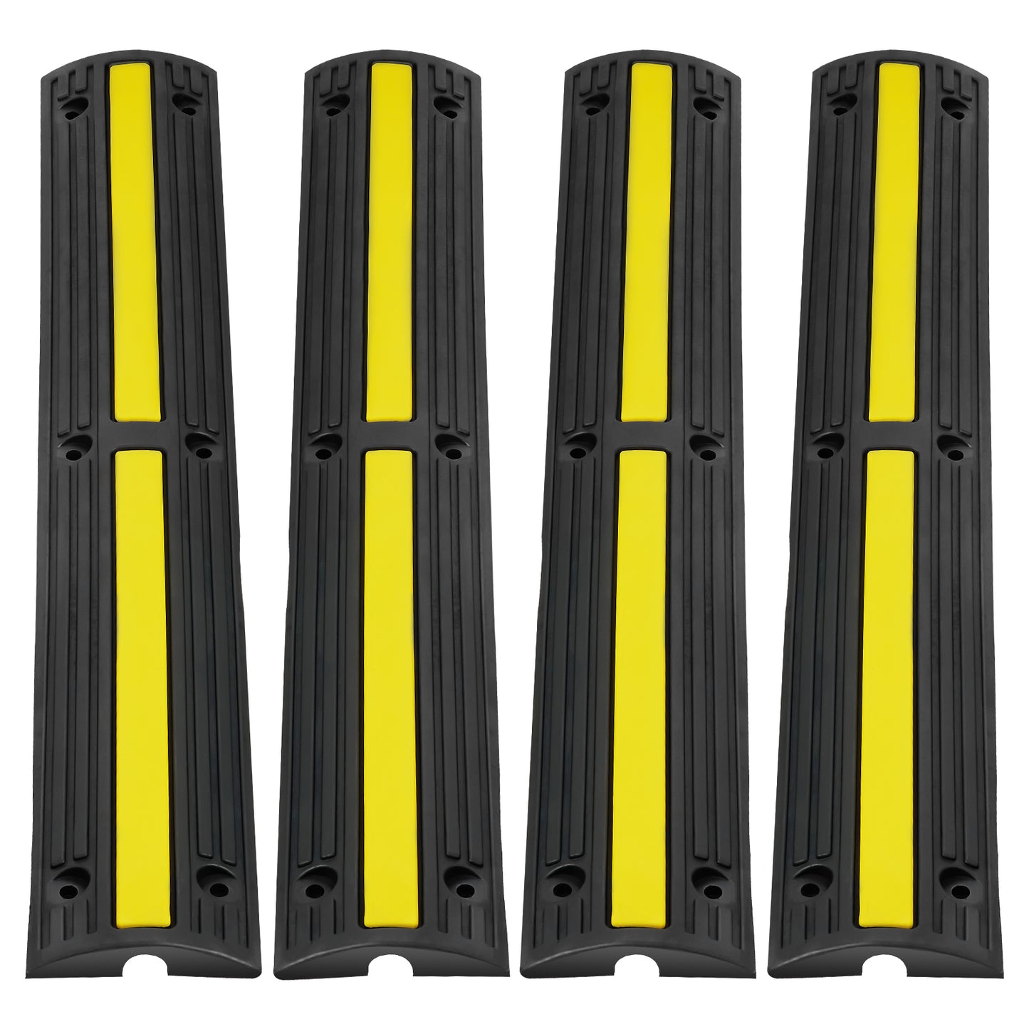 4 PCs 39'' Cable Protector Ramp 18000 Lbs Speed Bump Floor Cable Protector