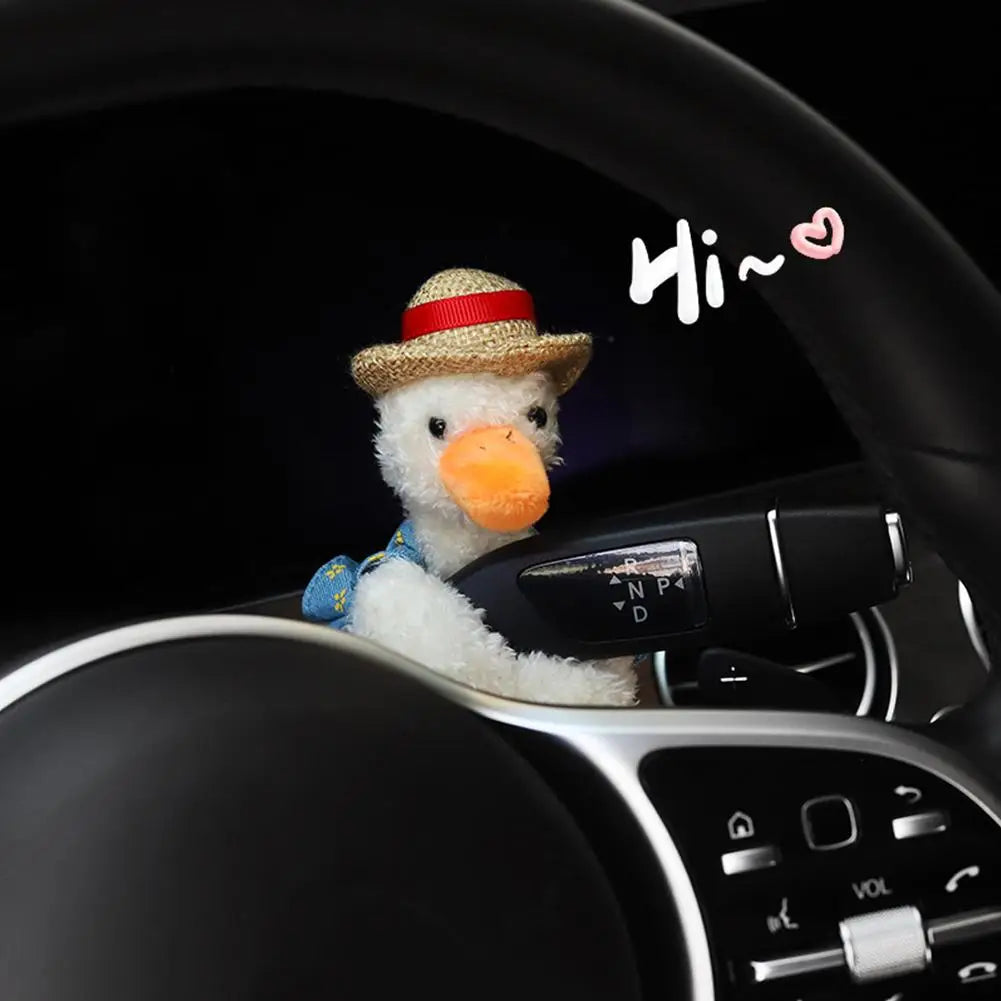 Car Hand Gear Ornaments | Plush Duck Car Shift Knob Ornament