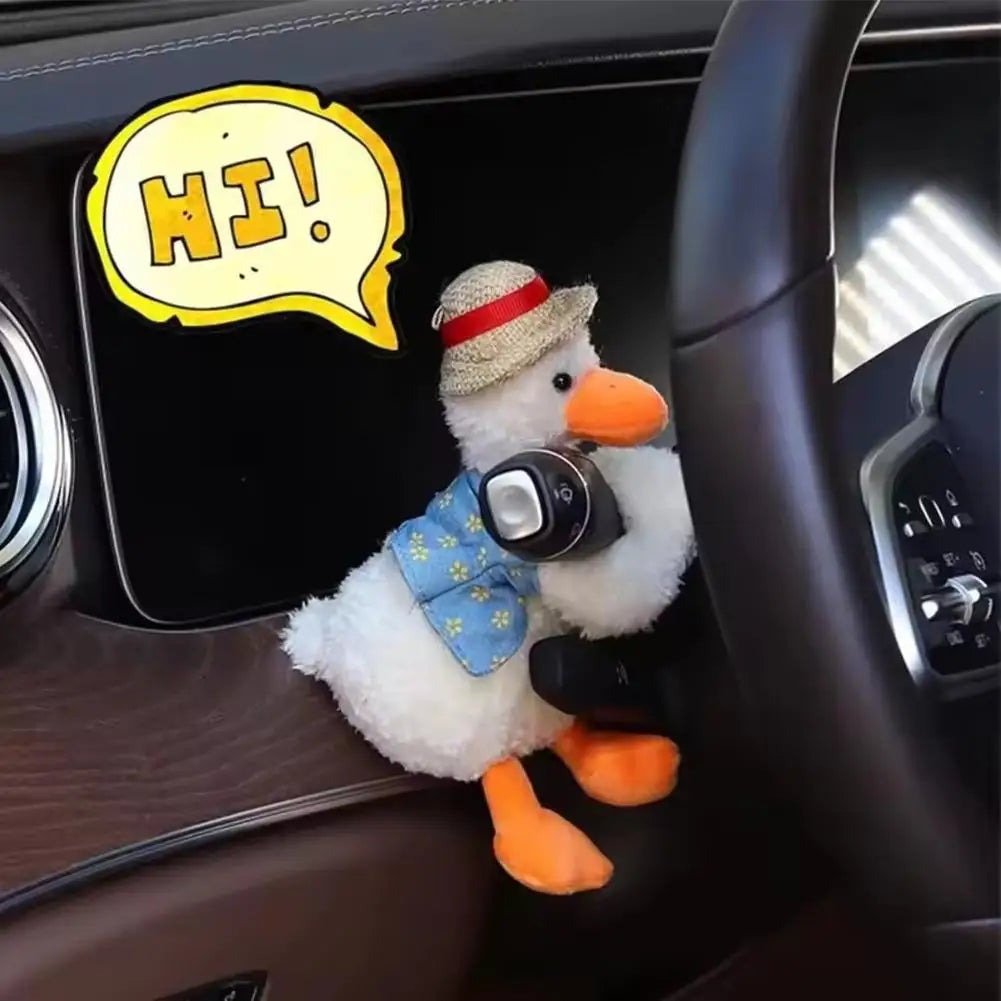 Car Hand Gear Ornaments | Plush Duck Car Shift Knob Ornament