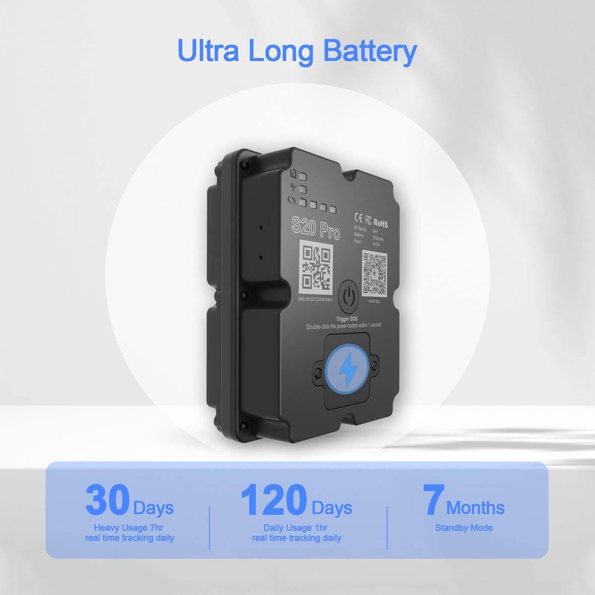 Long Battery 4G GPS Vehicle Tracker - Up To 30 Days Standby, Real-Time Tracking, Magnetic & Waterproof, Subscription Required - image 3