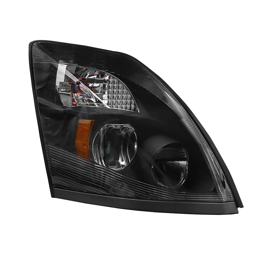 Headlights Assembly Fit For 2004-2014 Volvo VNL Black LED High,Low Beam Factory Style Passenger Side