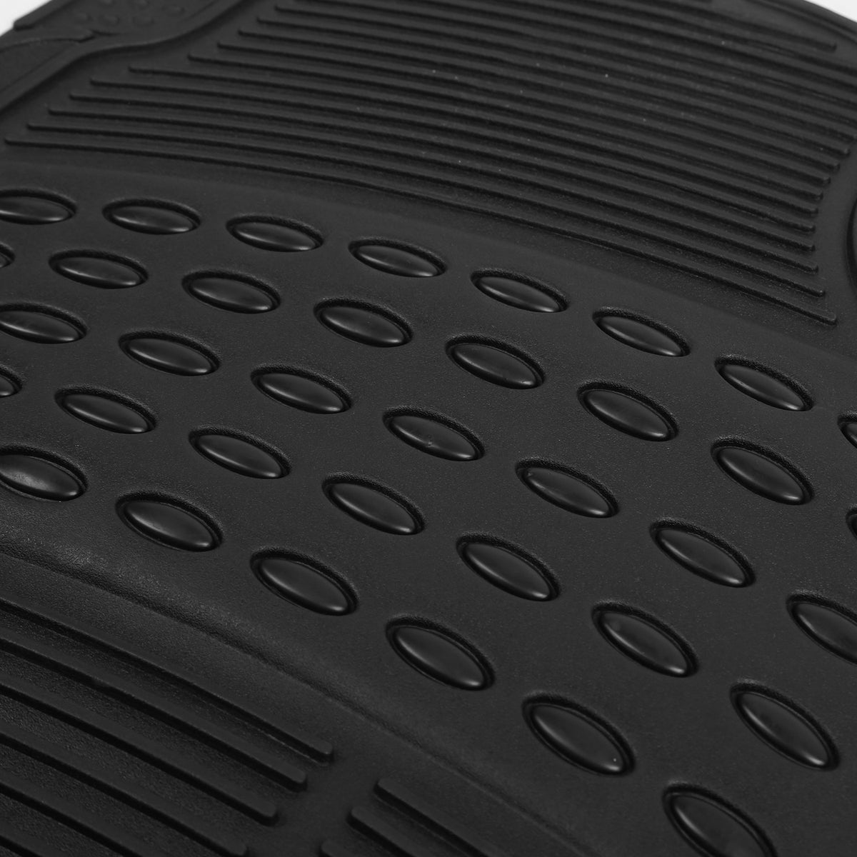 1Set Automotive Floor Mats With Front And Rear PVC Rubber Floor Mats Heavy Duty Drive Vehicle Car Mats With Trimmable Design Fit Most Cars SUVs Trucks