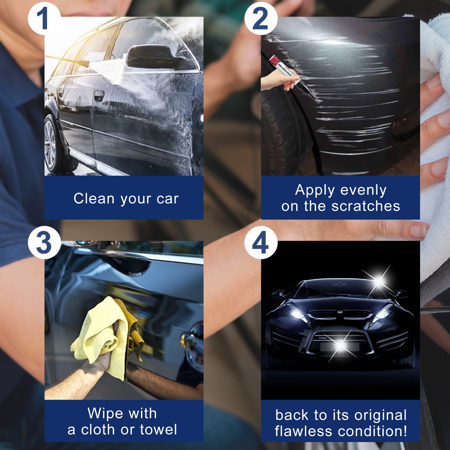 Rayhong Car Touch-Up Paint Pen Scratch Repair Paint Damage Repair Pen