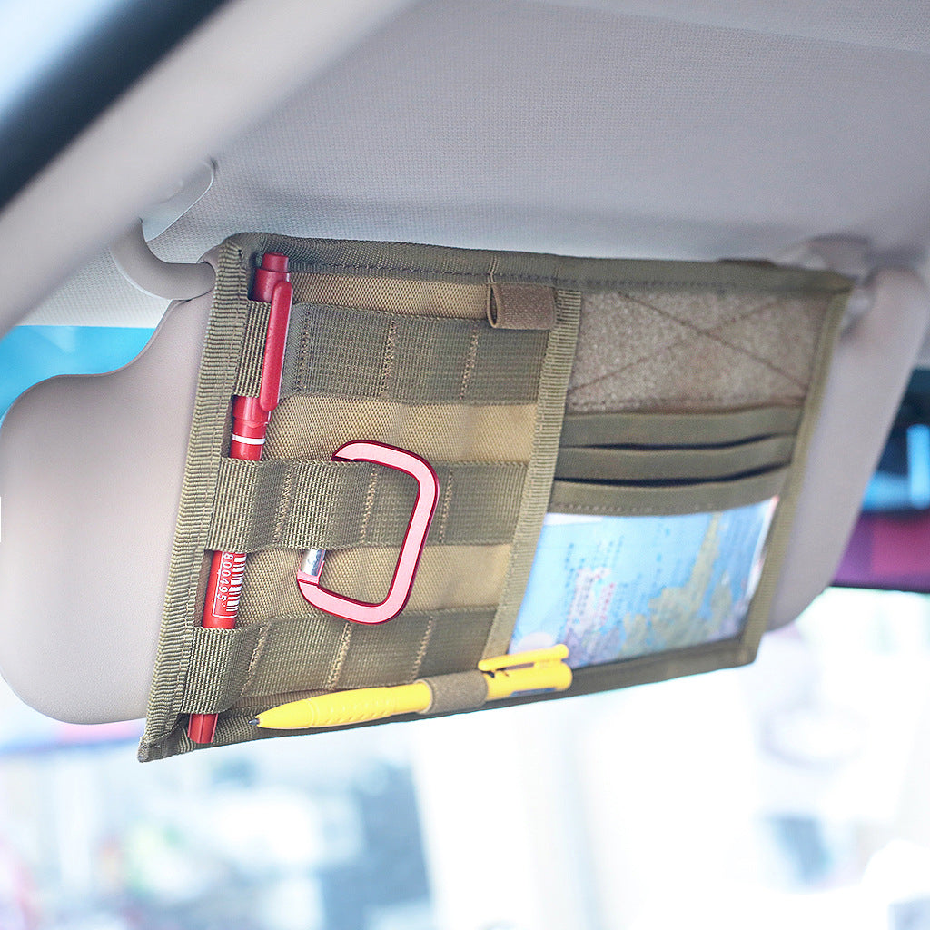 MOLLE sun visor organiser panel