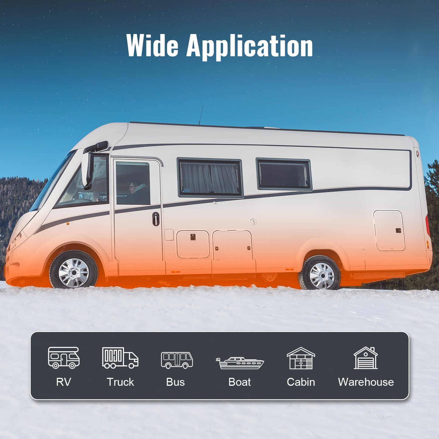 Air Heater 12V 2KW Bluetooth App LCD Display For Car Bus RV Indoors
