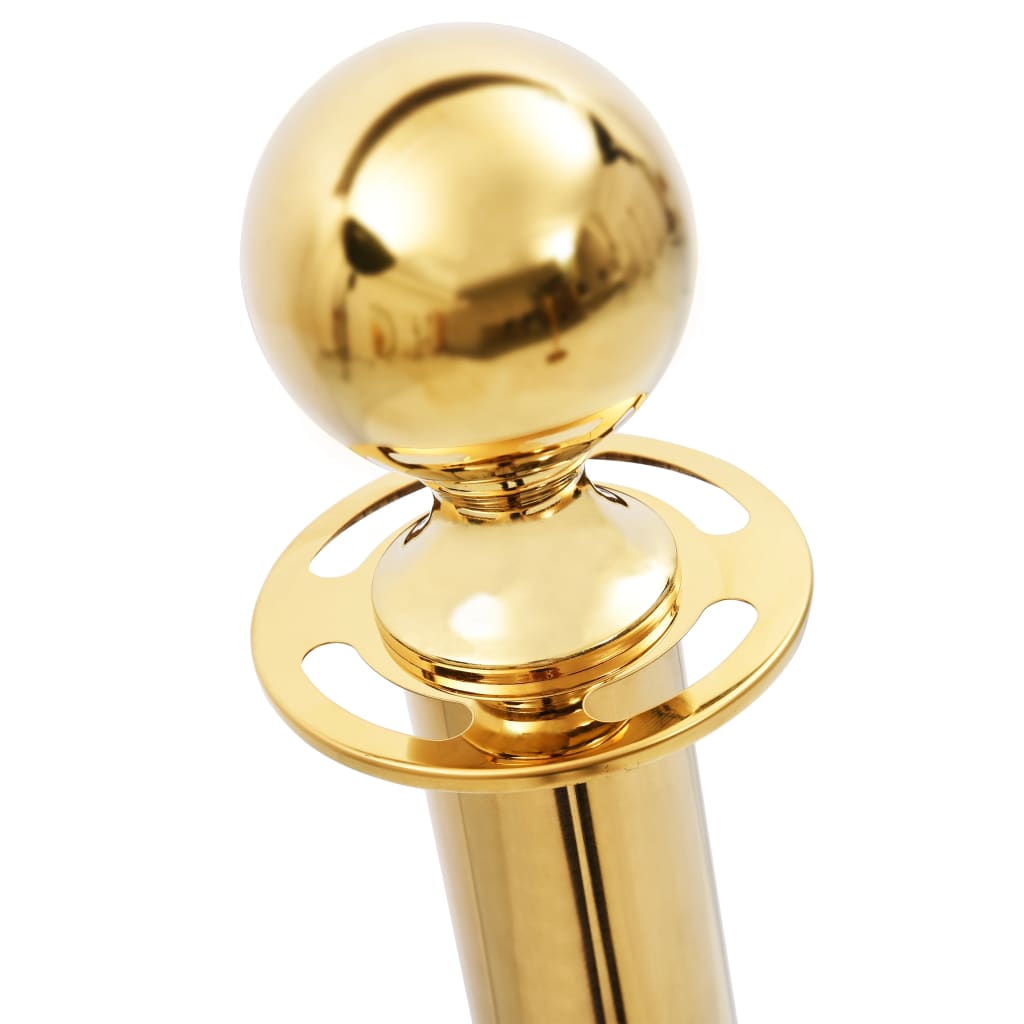 VIP Barrier Stand 3-piece Stainless Steel Golden   VIP