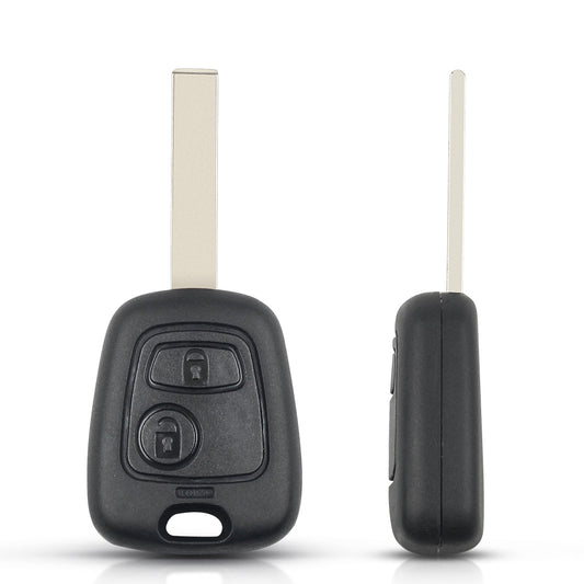 Replacement 2-button key shell with blade for Citroën and Peugeot