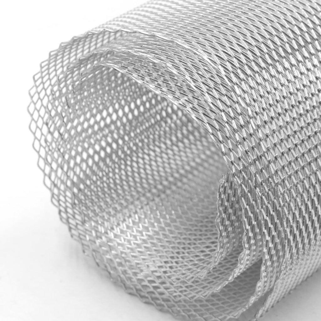 Front Grille Mesh Insert – Universal Aluminium, Black or Silver - Silver