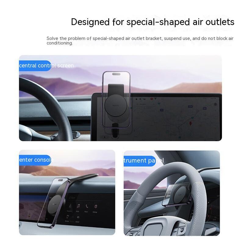 15W Magnetic Wireless Charger Car Phone Mount - image 2