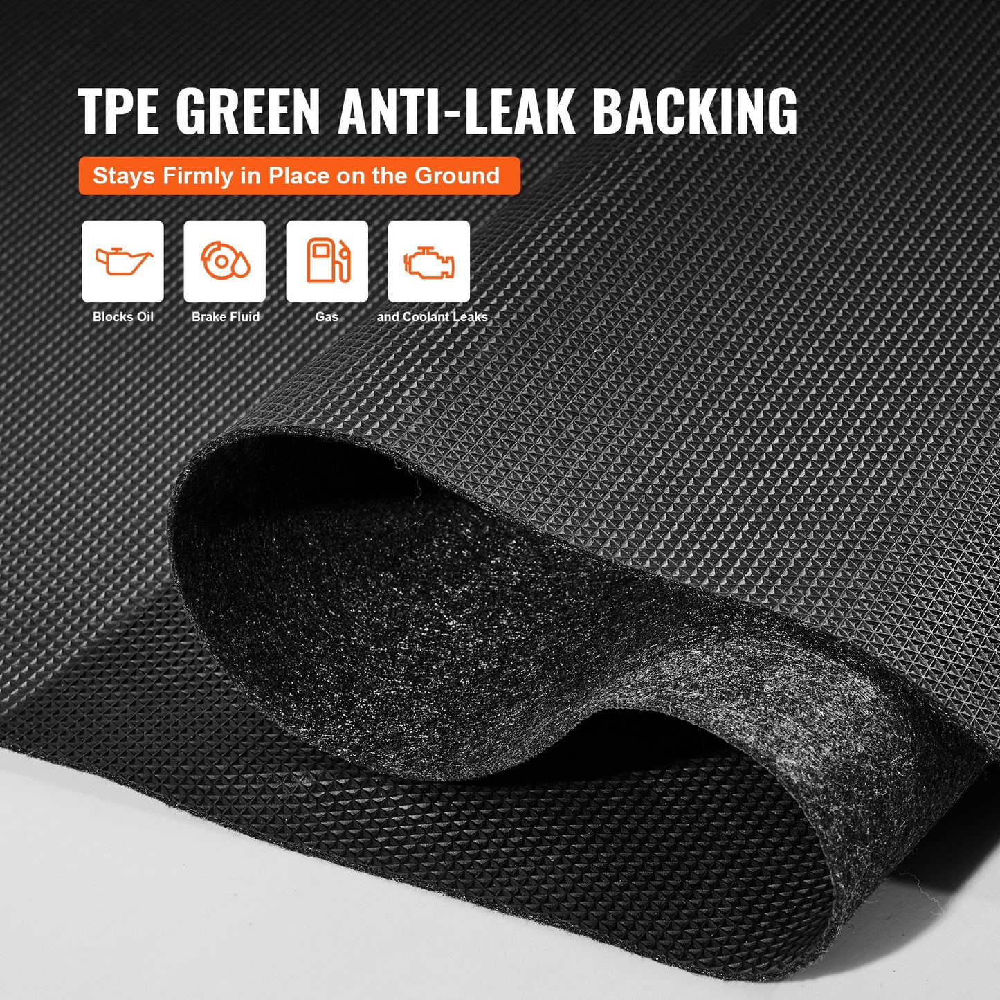 Garage Floor Mat, 2.68 X 6.7 M Waterproof Protection From Water,Snow, Rain,Mud And Oil For Cars, Non-slip Heavy Duty Containment Mat With TPE Anti-Leak Backing & Easy To Clean & Cuttable