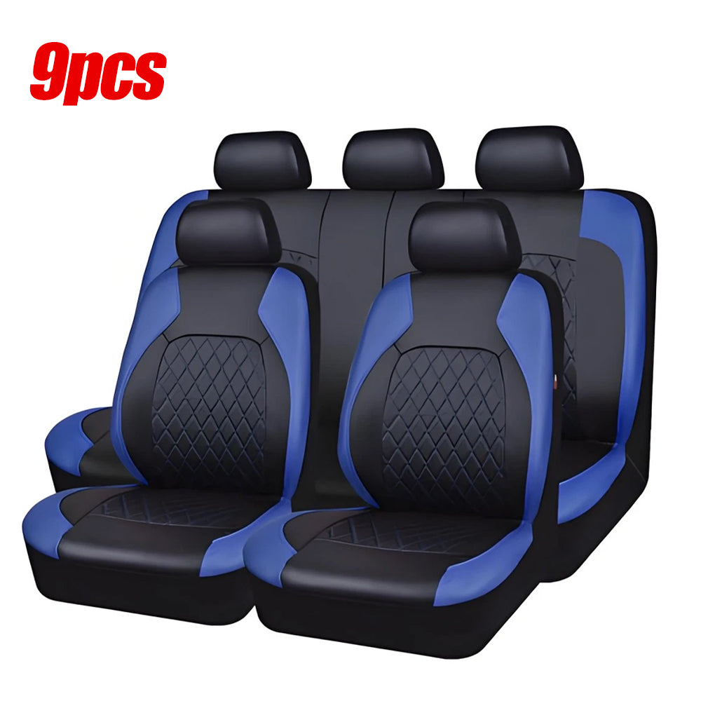 PU leather seat cover set, 9 pieces - image 11