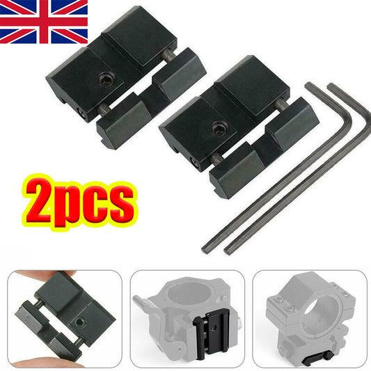 11mm To 20mm Tactical Picatinny Weaver Scope Dovetail Rail Adapters Mount Base