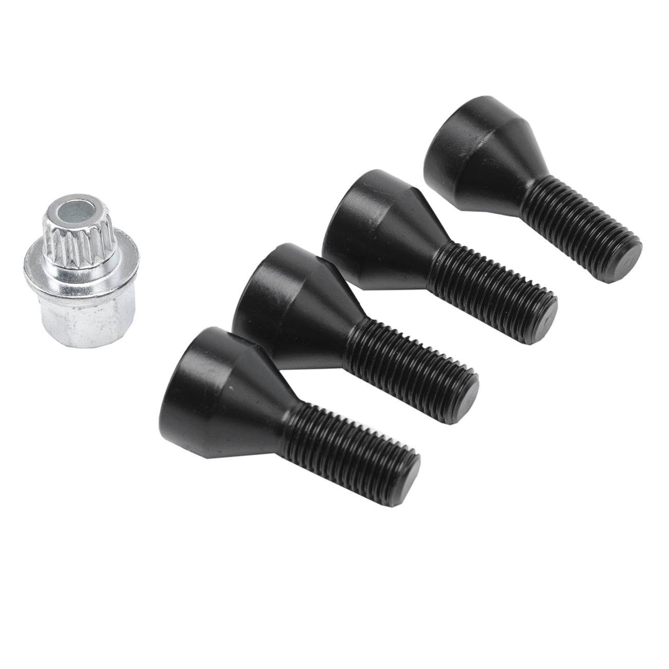 Wheel Lock Set Black Lug Bolts For BMW E32 E34 3 5 7er & Mini 36136786419