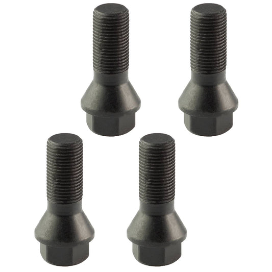 4x Black Wheel Lug Bolts Nuts M14 X1.25 Fits BMW F20 F30 F07 F25 E70 36136890324