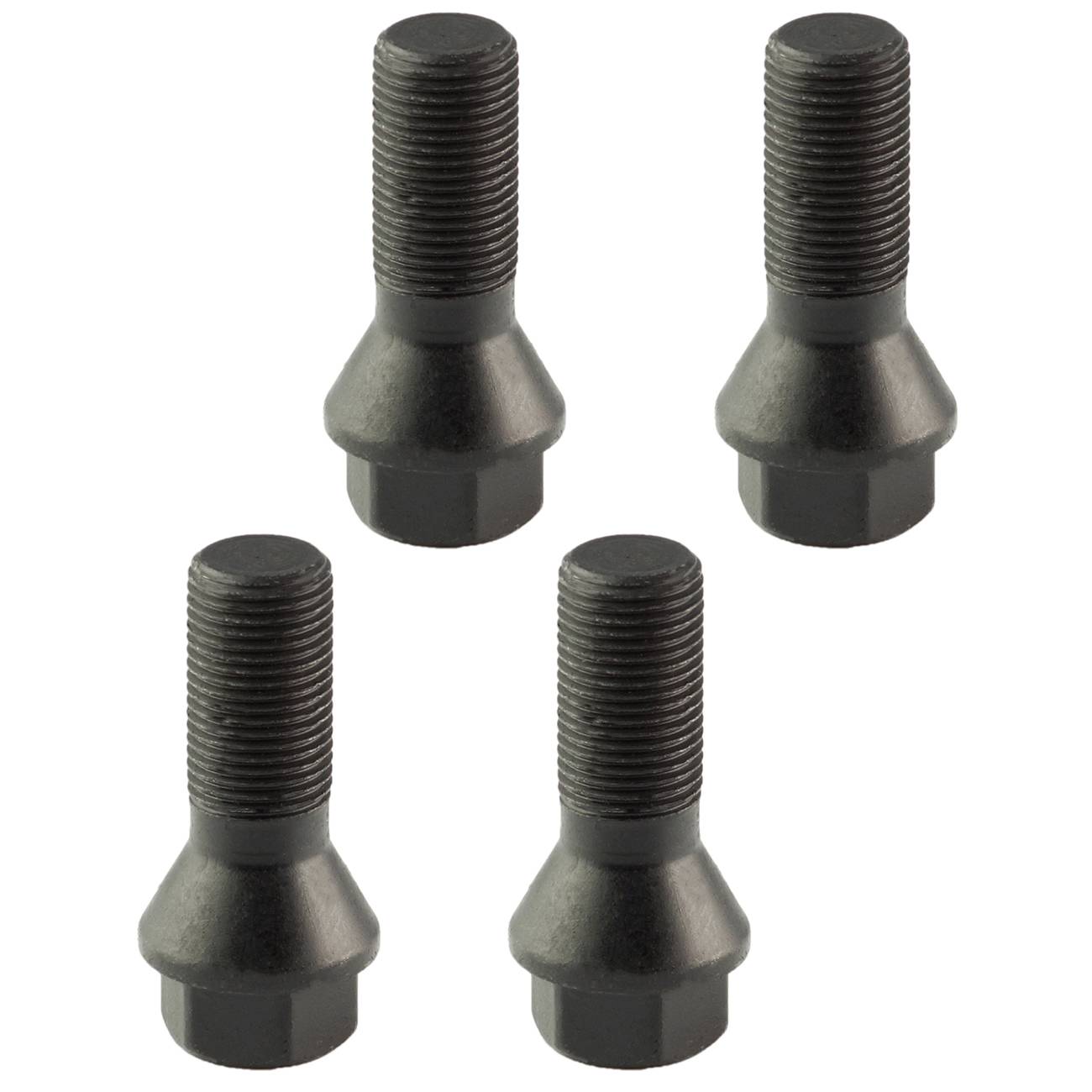 4x Black Wheel Lug Bolts Nuts M14 X1.25 Fits BMW F20 F30 F07 F25 E70 36136890324