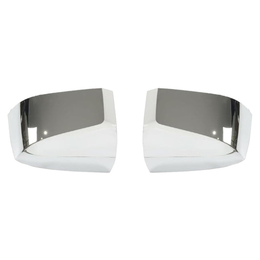 Pair Chrome Hood Mirror Covers For Volvo VNL Trucks 2004-2017 Left & Right Side