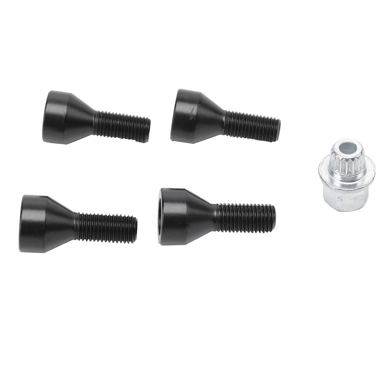 Wheel Lock Set Black Lug Bolts For BMW E32 E34 3 5 7er & Mini 36136786419