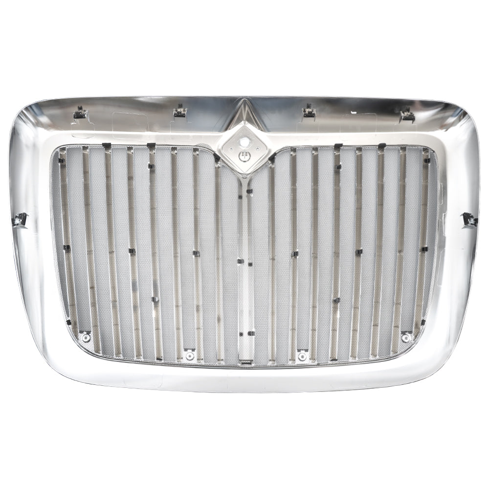 Chrome Front Grille Compatible With International Prostar 2008-2018 With Bug Screen