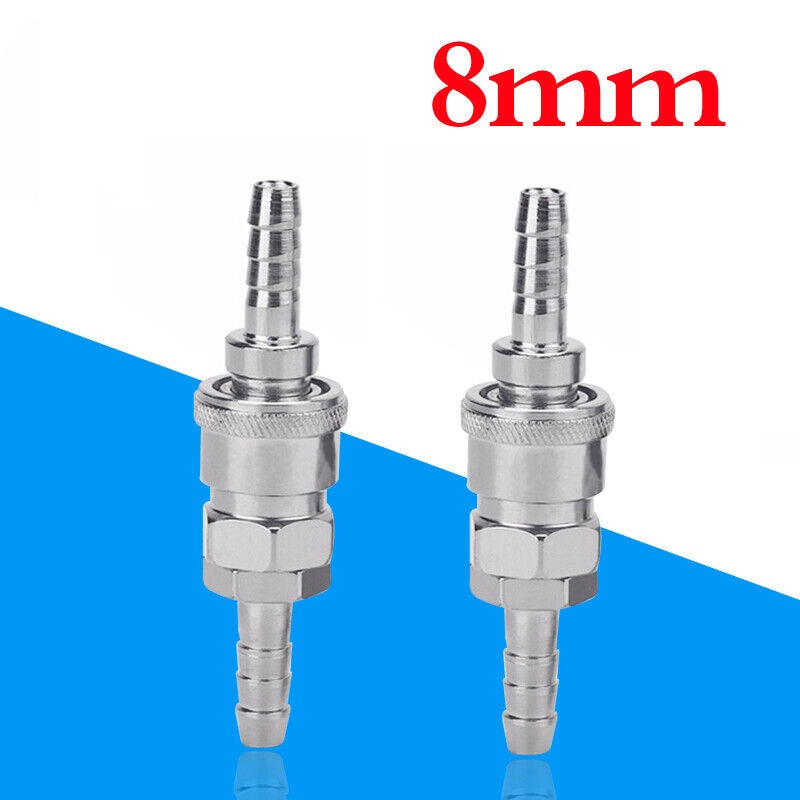 4PCS 8mm Gas Hose Copper Nozzle Quick Release Connector For Motorhome BBQ