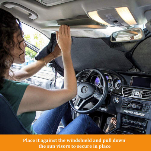 Foldable Reflective Car Windscreen Sunshade Cover - image 5
