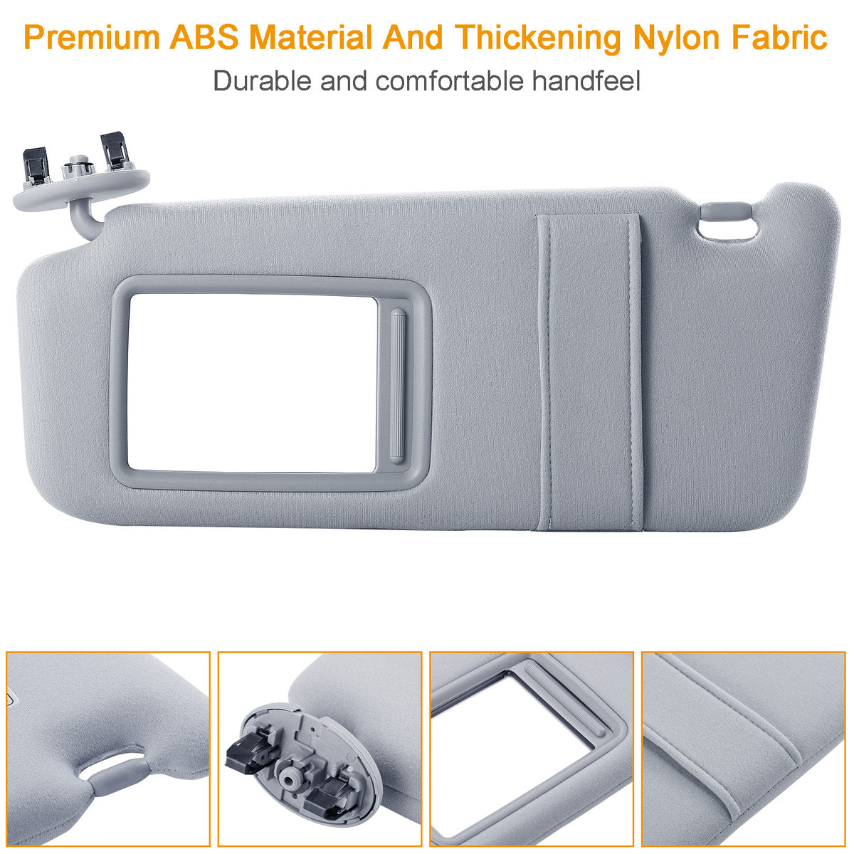 1Pc Auto Sun Visor Left Driver Side Car Sun Visor Fits 2007-2011 Camry Without Sunroof Vanity Light