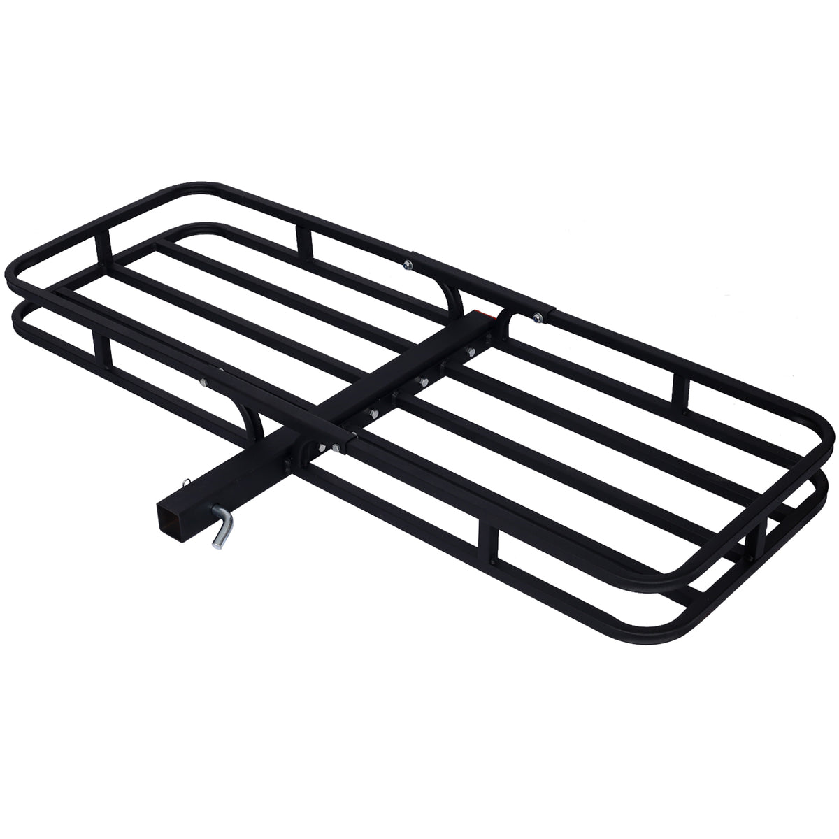 Metal Hooks Are Installed On Cargo Racks - Black
