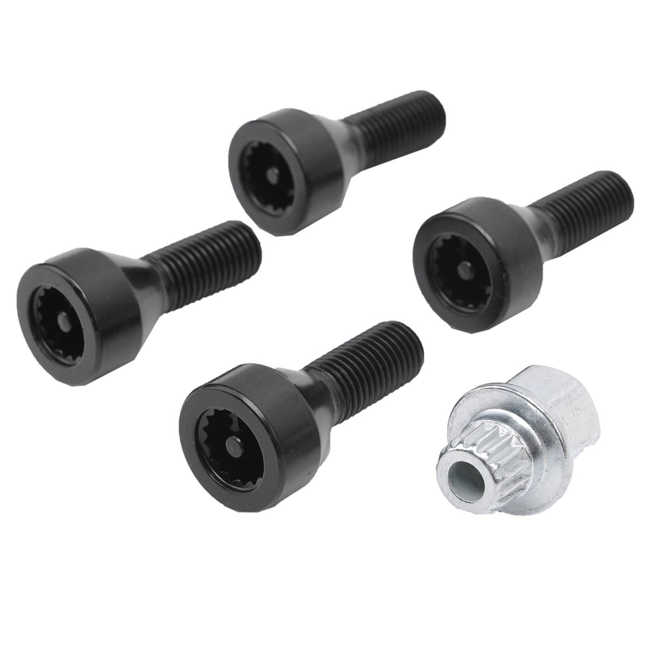 Wheel Lock Set Black Lug Bolts For BMW E32 E34 3 5 7er & Mini 36136786419