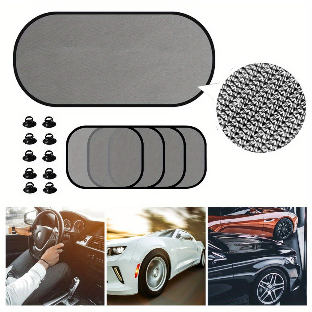 Pack of 5 Mesh Side Window Sunshades for Car
