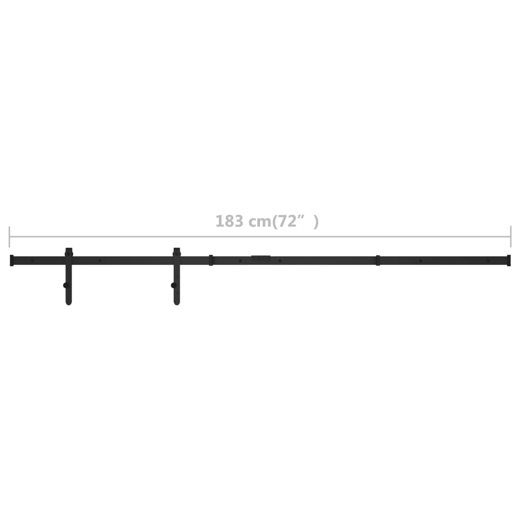 Mini Sliding Door Fitting Set for Cabinet Doors, Carbon Steel 183