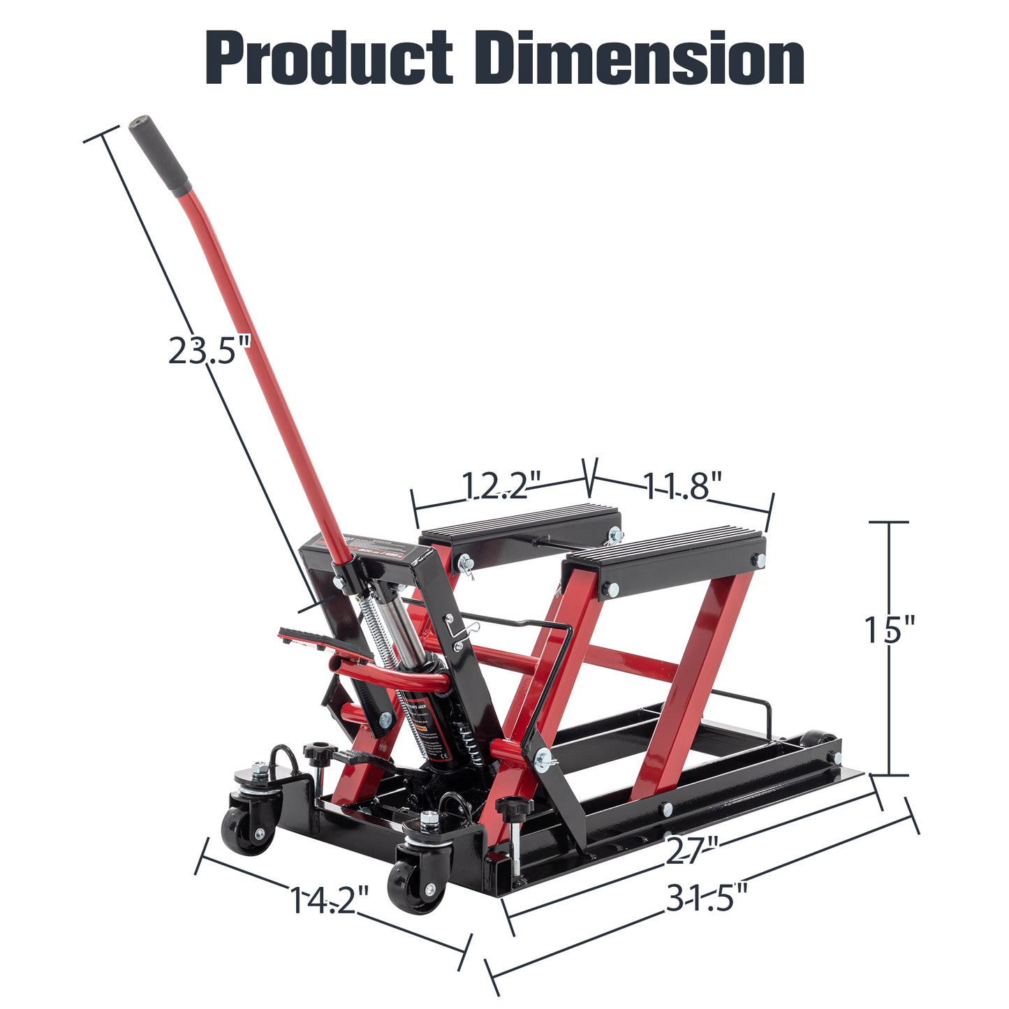 Hydraulic Motorcycle Lift Jack 1500 Lb Capacity Pedal Motorcycle Lift Table