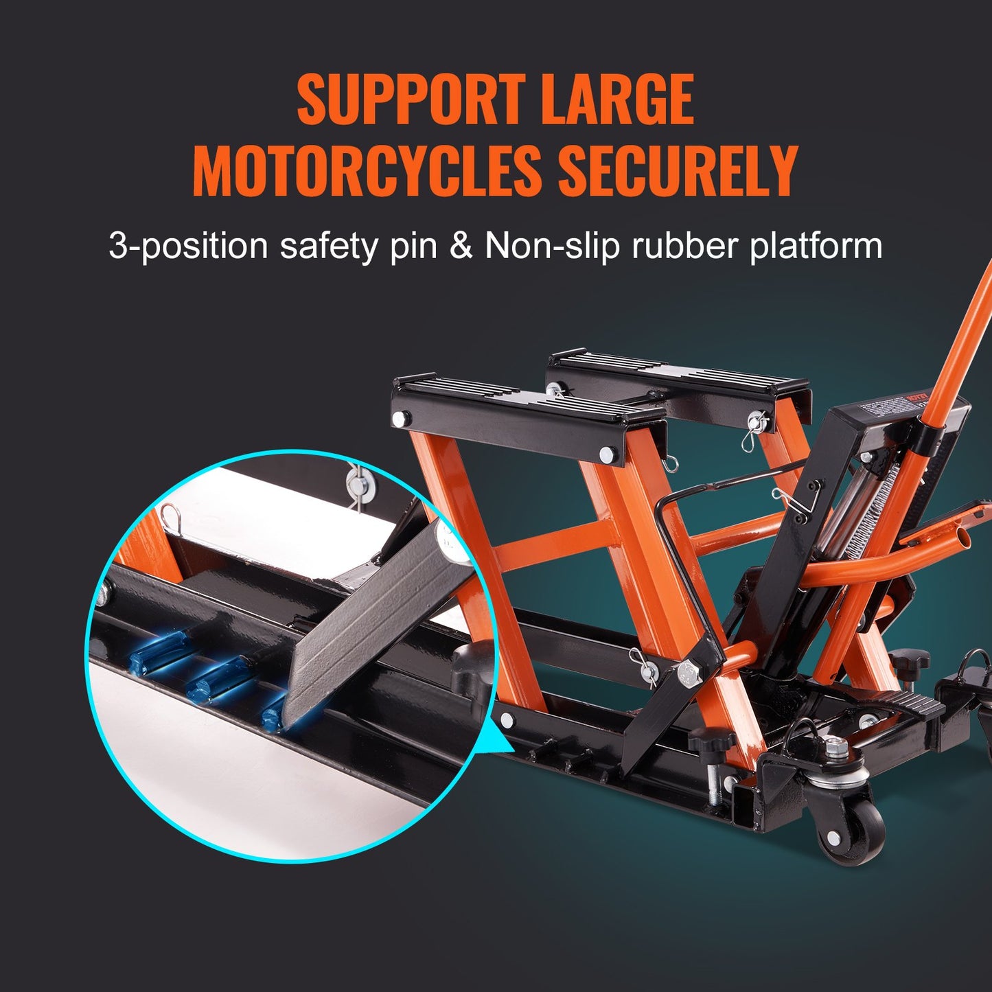Motorcycle Hydraulic PumpJack 680.4 Kg ATV Dirt Bike Stand