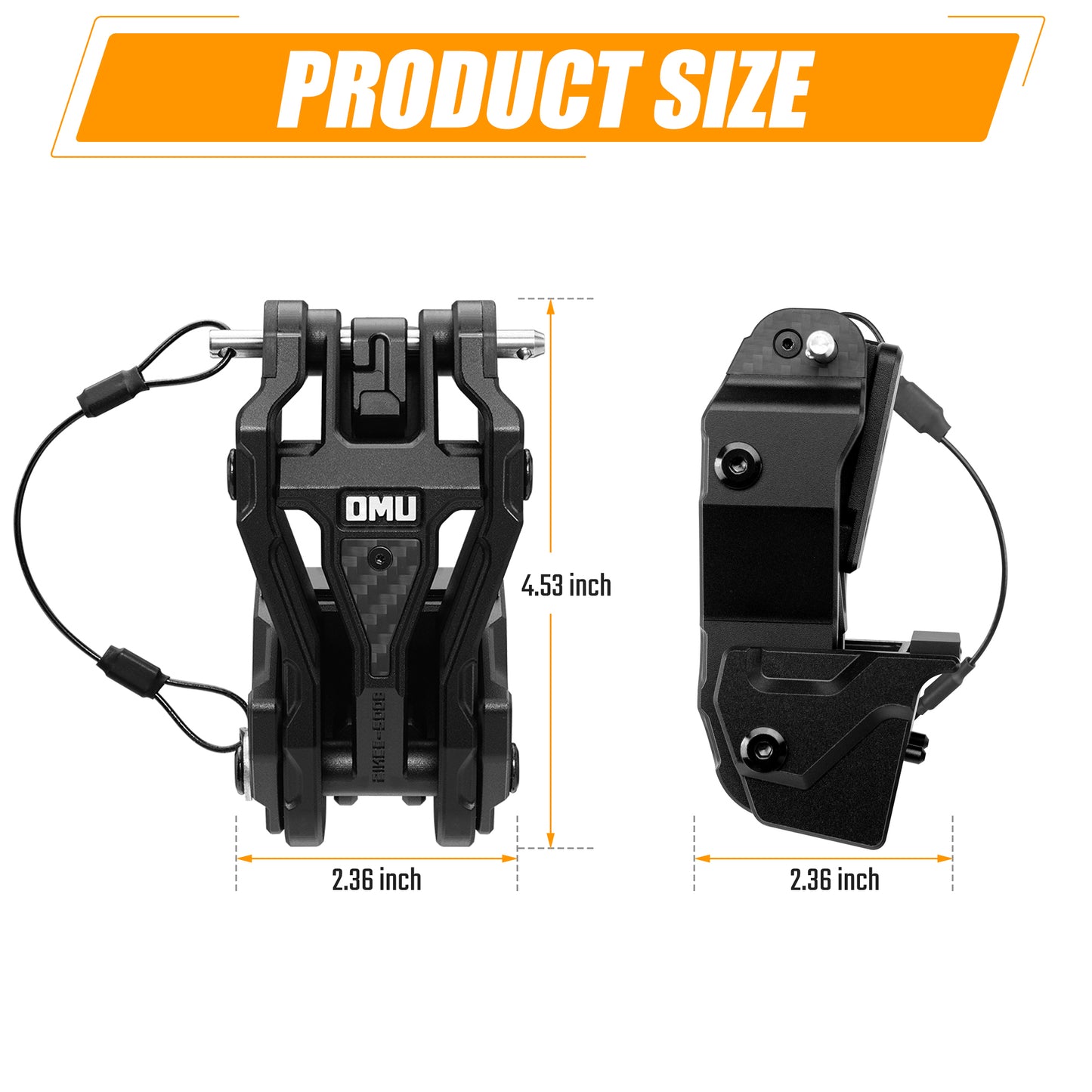 OMU Hood Latch Lock Catch Compatible With 2007-2018 Je Ep Wrangler JK&JKU 2018-2024 Wrangler JL&Gladiator JT, Aluminum Adjustable Hood Latches For Reducing Hood Shaking, 2 Pcs