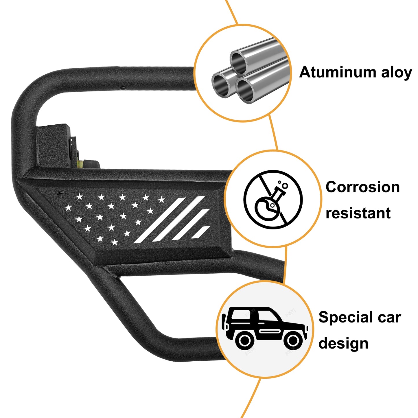 Tubular Doors With Mirror For 2007-2017 Wrangler JK 4 Door