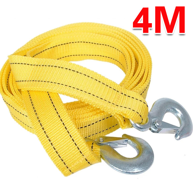 Tow Rope 3 Tonne – 4m with Hooks, Hi-Vis Yellow - image 5