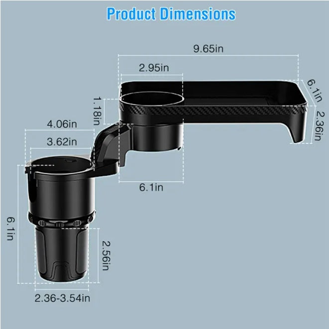 Rotating Car Bottle Holder Expander Adapter