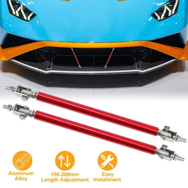 2Pcs Splitter Rod Front Bumper Lip Rod Strut Adjustable Lip