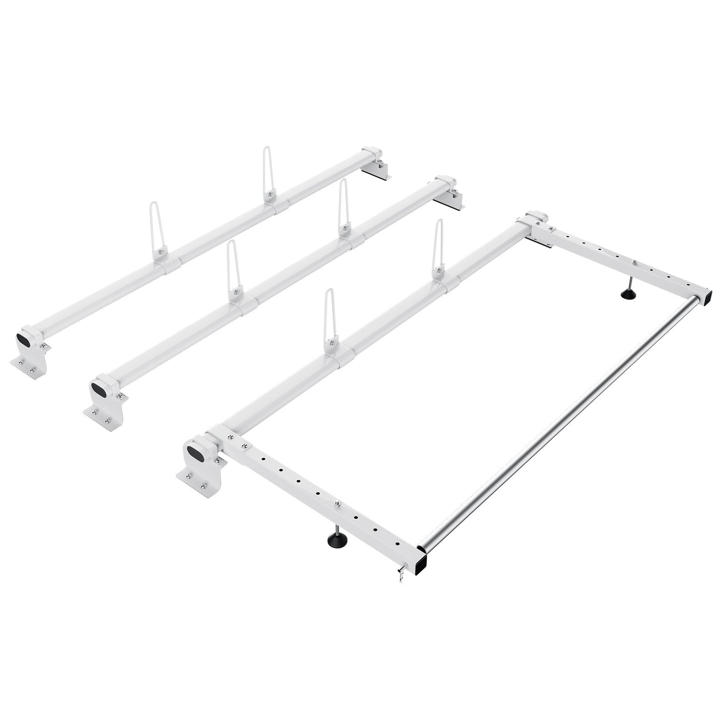 Trailer Ladder Rack, 56-inch  3 Crossbars Ladder Roof Rack, Heavy-duty Steel Van Roof Ladder Rack, 90 Kg Capacity Each Bar Van Ladder Rack With Cargo Roller, Fit For Ford Transit Custom 2013-2024