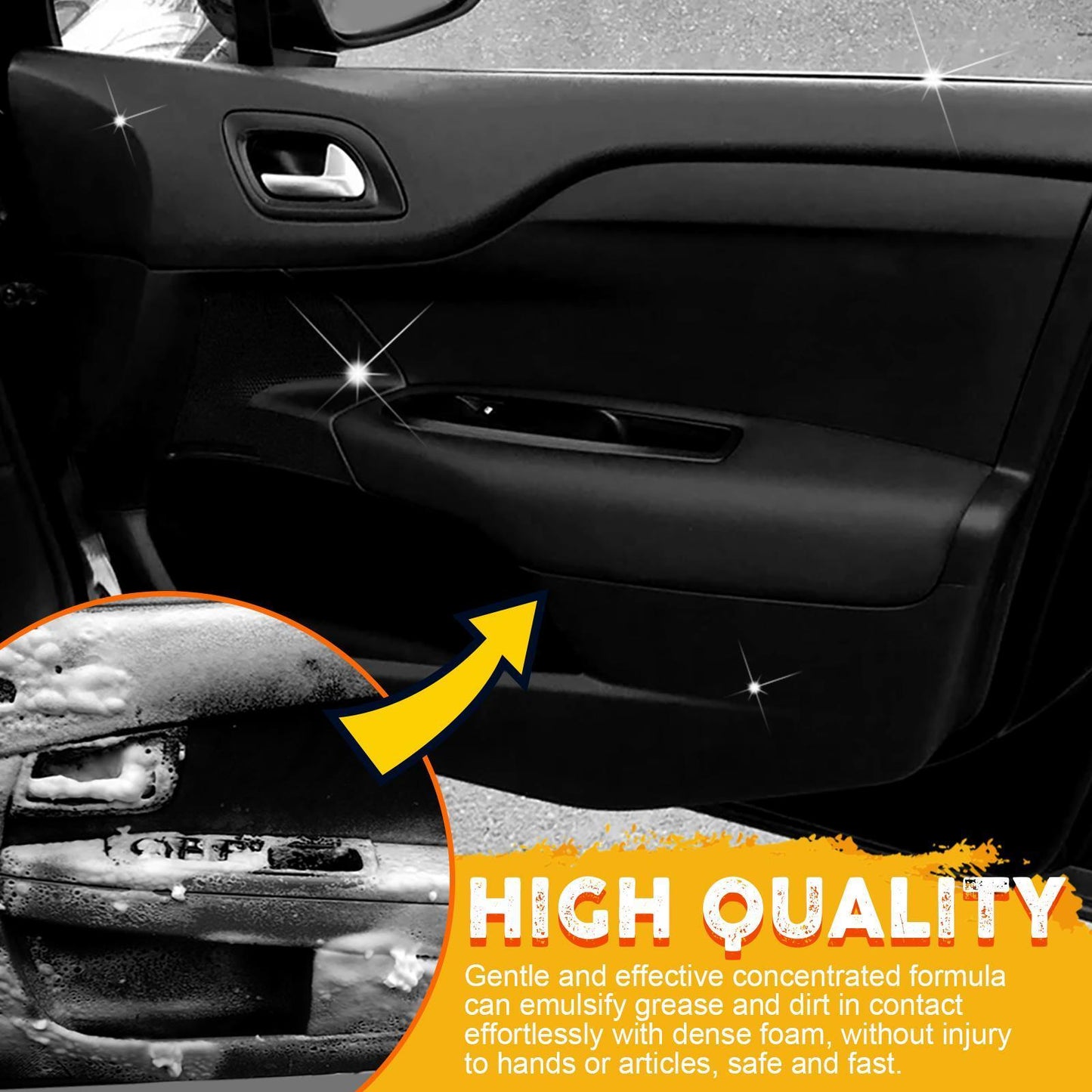Yierhou Car Steering Wheel Foam Cleaner Leather Seat Cleaner Multi-purpose Interior Cleaner